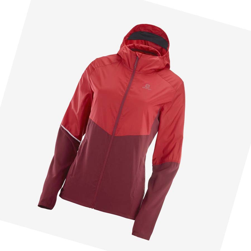 Bundy Salomon AGILE WIND WINDBREAKERS Damske Červené | CRDEJAN-93