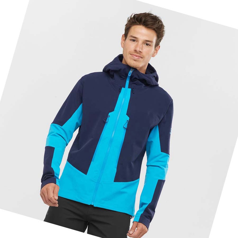 Bundy Salomon OUTPEAK SOFTSHELL Panske Modre | PQRIGVK-91