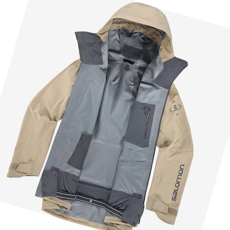 Lyžiarske Bundy Salomon S/LAB QST GORE-TEX PRO 3L Panske Hnede | VROSFNJ-06