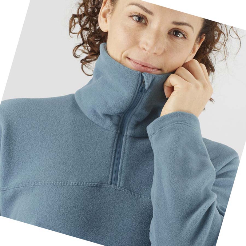 Mikiny S Kapucňou Salomon ESSENTIAL COSY FLEECE Damske Modre | CZYBMDV-09