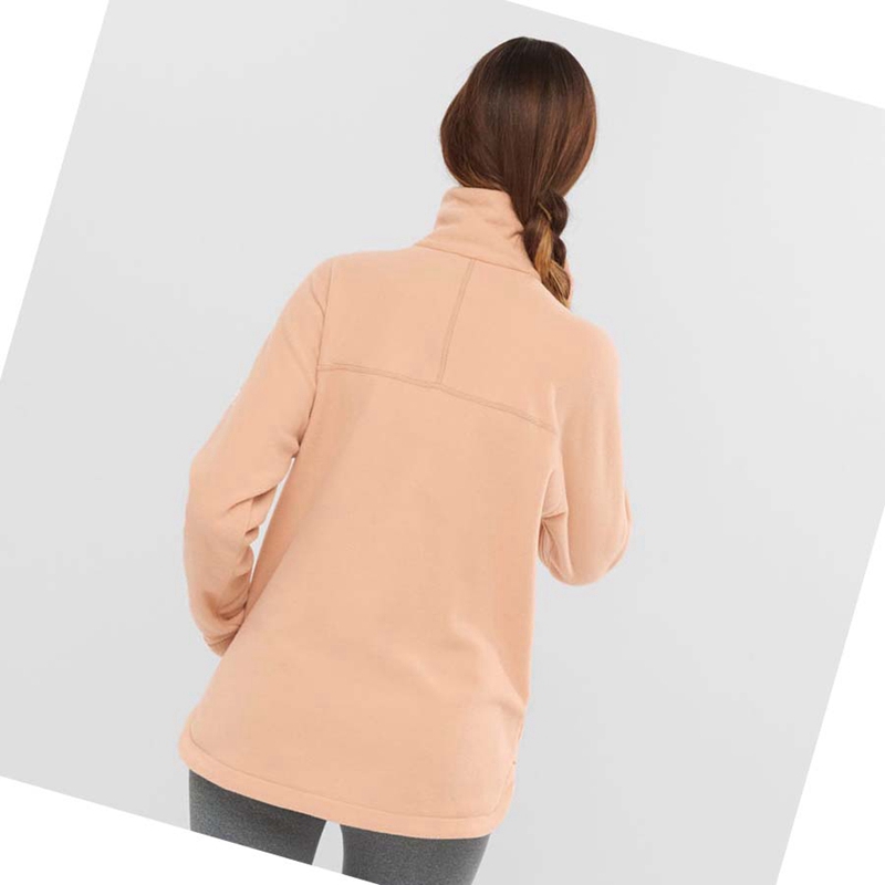 Mikiny S Kapucňou Salomon ESSENTIAL COSY FLEECE Damske Ruzove | LAJUVTE-83