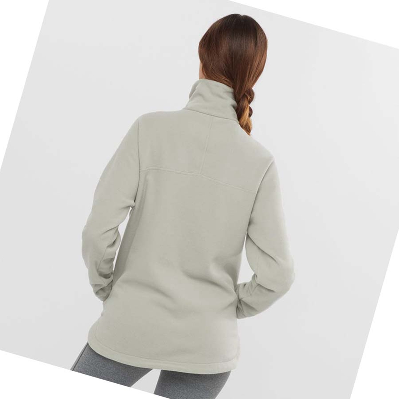 Mikiny S Kapucňou Salomon ESSENTIAL COSY FLEECE Damske Biele | LKBGIOP-34