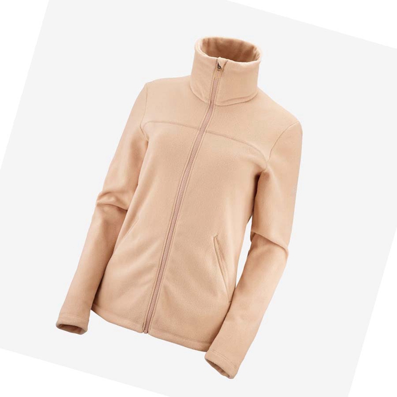 Mikiny S Kapucňou Salomon ESSENTIAL COSY FLEECE Damske Ruzove | ZGCAEHY-47