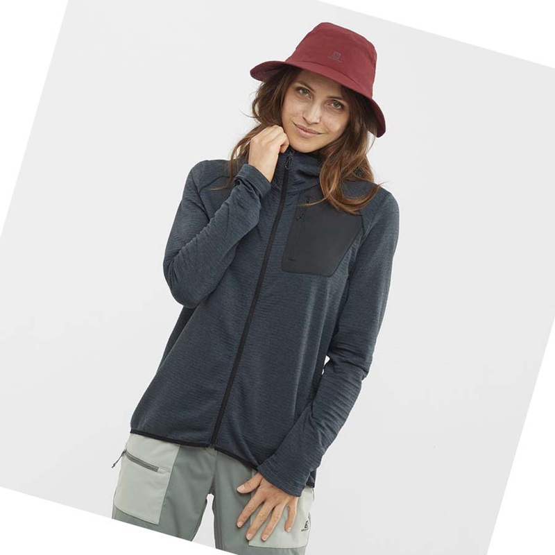 Mikiny S Kapucňou Salomon ESSENTIAL LIGHTWARM HOODED Damske Čierne | ONAWLVK-58