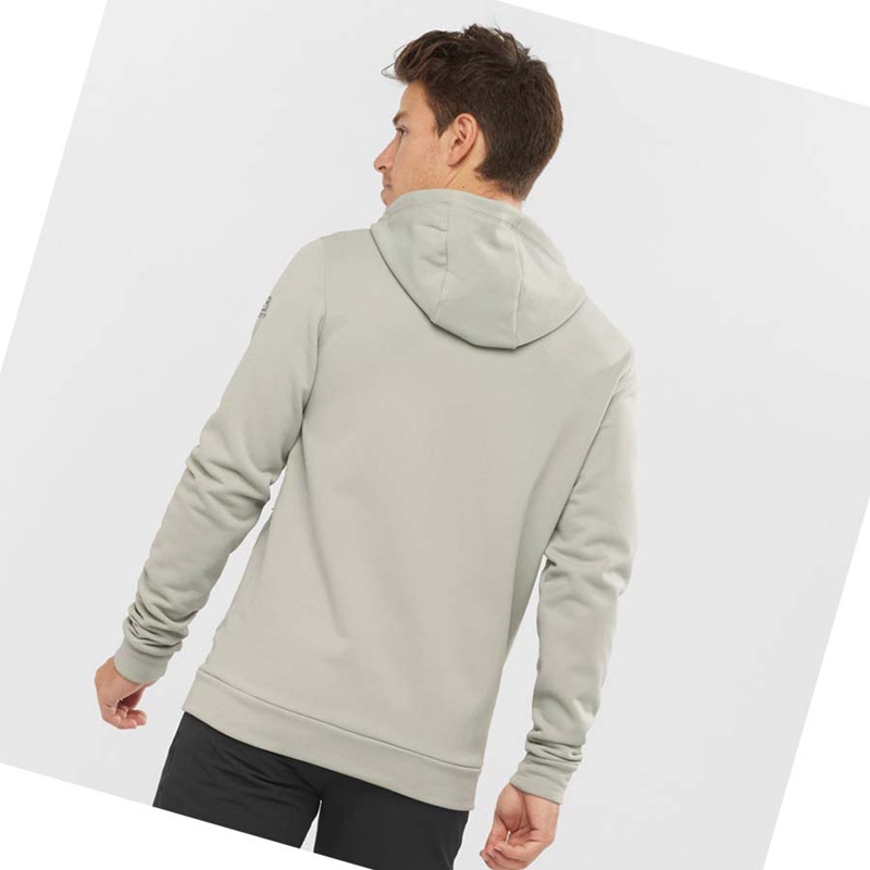 Mikiny S Kapucňou Salomon ESSENTIAL WARM FLEECE Panske Béžové | TGQKBEL-40