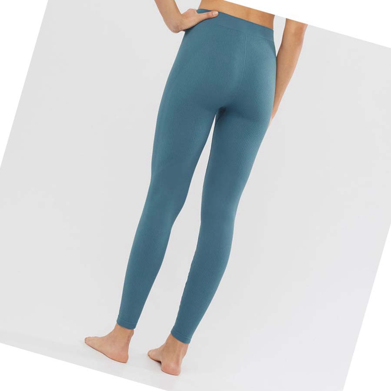 Nohavice Salomon ESSENTIAL SEAMLESS Damske Modre | HBZJNDM-53