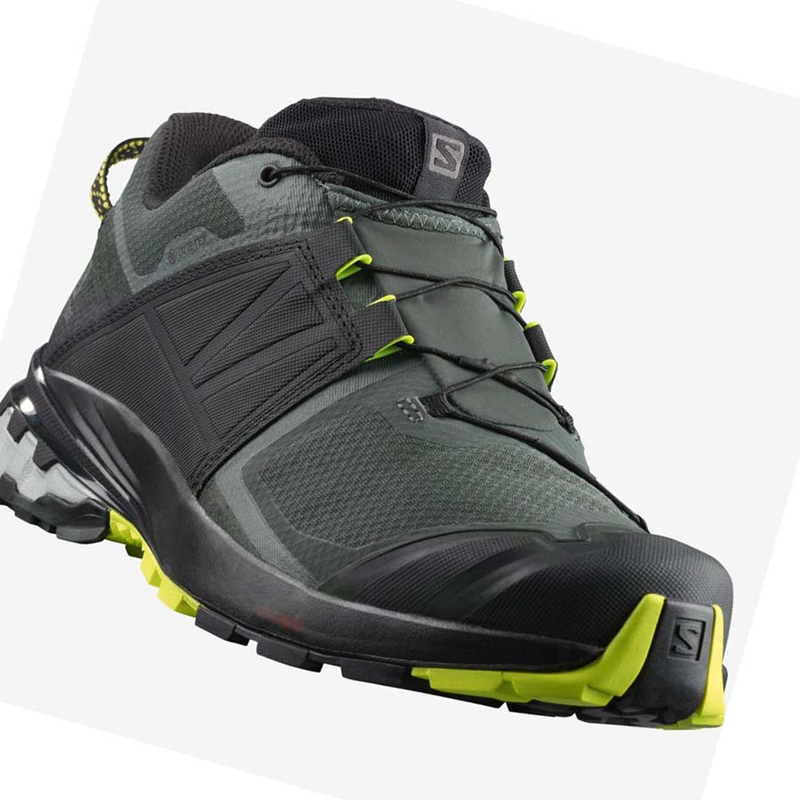 Trailove Bezecke Tenisky Salomon XA WILD GORE-TEX Panske Čierne Olivovo Zelená | AYFXINW-65