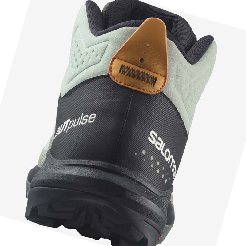 Turisticke Topanky Salomon OUTPULSE MID GORE-TEX Panske Čierne Tyrkysové | LISQUME-91