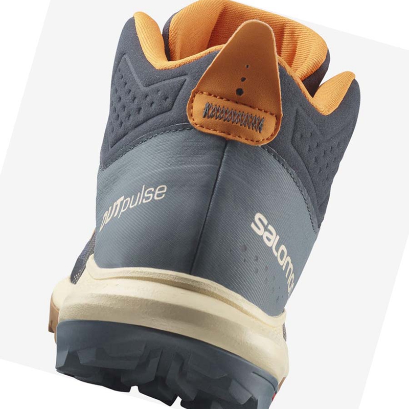 Turisticke Topanky Salomon OUTPULSE MID GORE-TEX Panske Siva | XBZWFQM-17