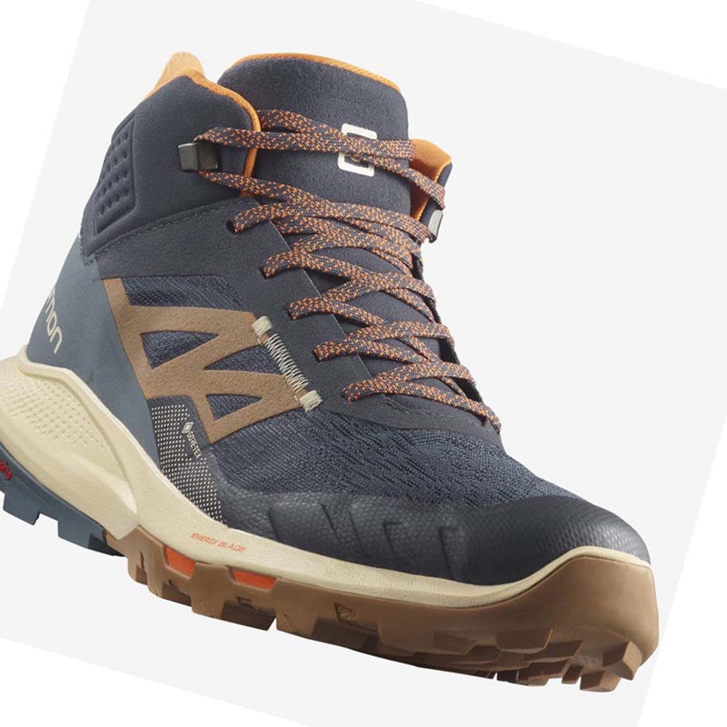 Turisticke Topanky Salomon OUTPULSE MID GORE-TEX Panske Siva | XBZWFQM-17