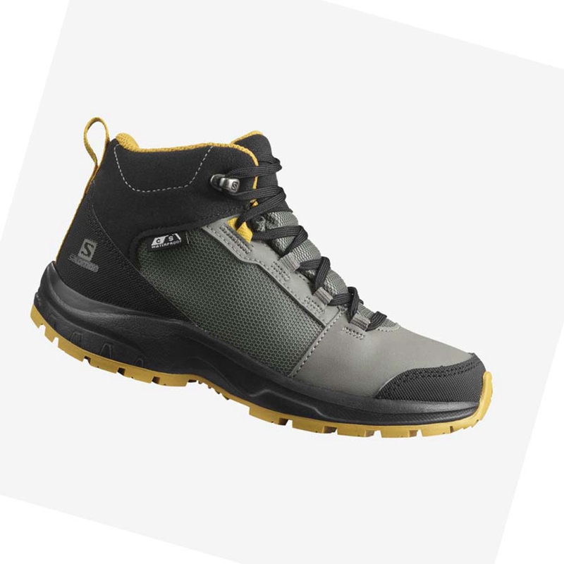 Turisticke Topanky Salomon OUTWARD CLIMASALOMON™ WATERPROOF Detske Olivovo Zelená | BPVWIFQ-42