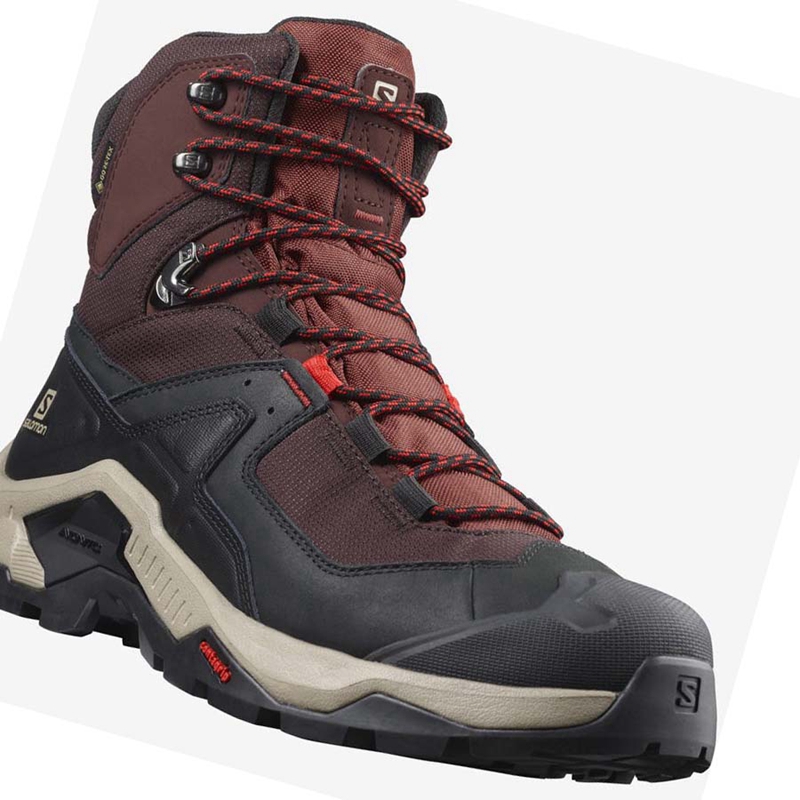 Turisticke Topanky Salomon QUEST ELEMENT GORE-TEX Panske Siva Červené | EULINQP-01