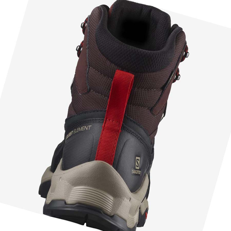 Turisticke Topanky Salomon QUEST ELEMENT GORE-TEX Panske Siva Červené | EULINQP-01