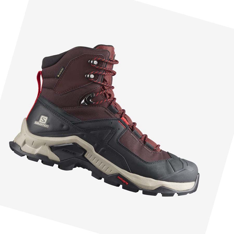 Turisticke Topanky Salomon QUEST ELEMENT GORE-TEX Panske Siva Červené | EULINQP-01