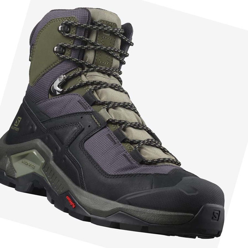 Turisticke Topanky Salomon QUEST ELEMENT GORE-TEX Panske Čierne Olivovo Zelená | PDLJEAC-71