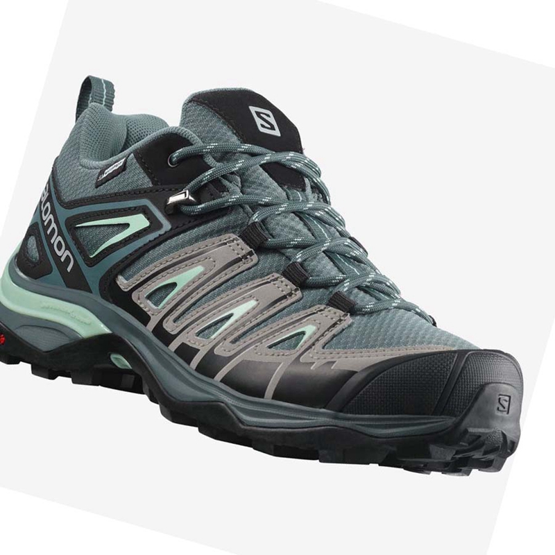 Turisticke Topanky Salomon WoX ULTRA PIONEER CLIMASALOMON™ WATERPROOF Damske Zelene | BUIOVJM-60