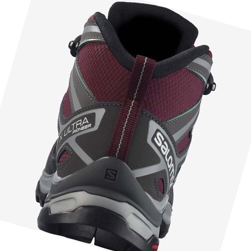 Turisticke Topanky Salomon WoX ULTRA PIONEER MID CLIMASALOMON™ WATERPROOF Damske Červené | KPWTHUE-74