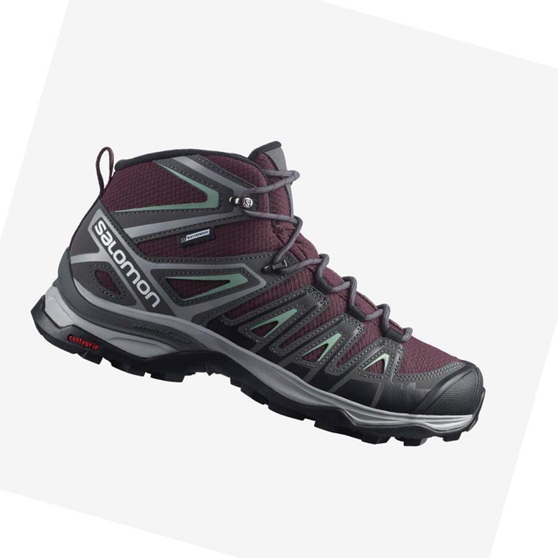 Turisticke Topanky Salomon WoX ULTRA PIONEER MID CLIMASALOMON™ WATERPROOF Damske Červené | KPWTHUE-74