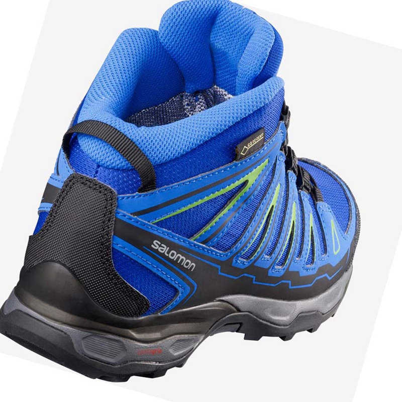 Turisticke Topanky Salomon X-ULTRA MID GORE-TEX GTX Detske Modre | EGBADLY-53