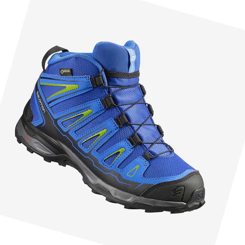 Turisticke Topanky Salomon X-ULTRA MID GORE-TEX GTX Detske Modre | EGBADLY-53