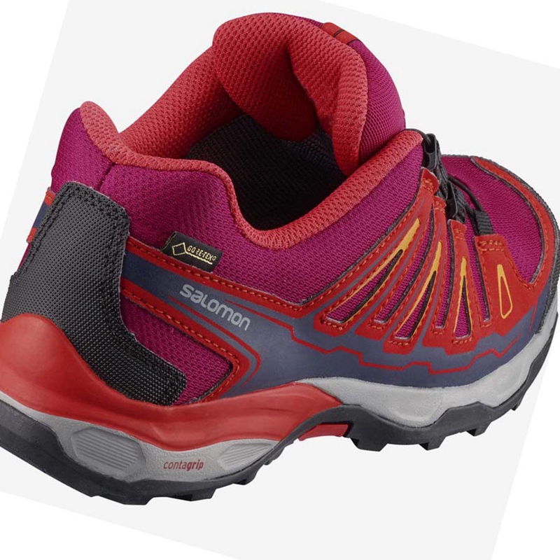 Turisticke Topanky Salomon X-ULTRA MID GORE-TEX Detske Červené | HFOABGK-27