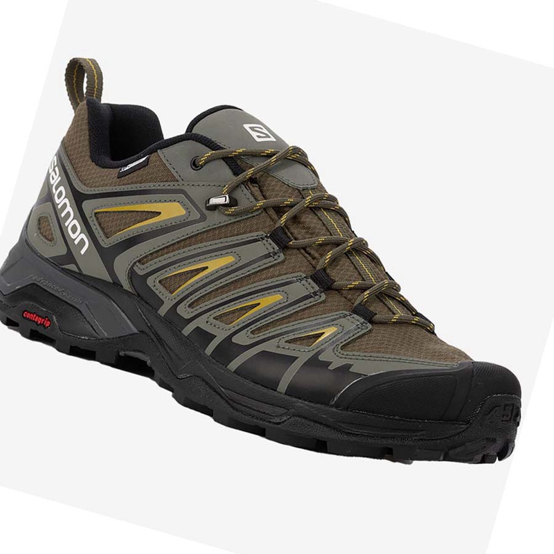 Turisticke Topanky Salomon X ULTRA PIONEER CLIMASALOMON™ WATERPROOF Panske Olivovo Zelená Čierne | CDMPFBH-40