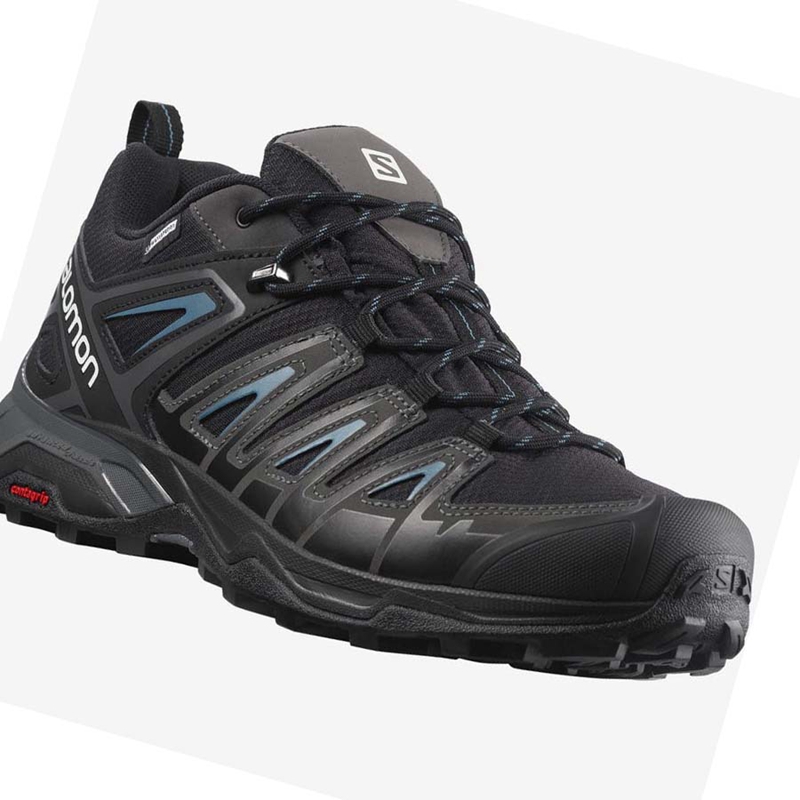 Turisticke Topanky Salomon X ULTRA PIONEER CLIMASALOMON™ WATERPROOF Panske Čierne | WRYUDGE-98