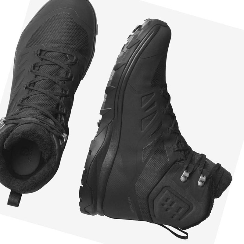 Zimne Cizmy Salomon OUTBLAST THINSULATE™ CLIMASALOMON™ WATERPROOF Panske Čierne | ZUNBLXR-84