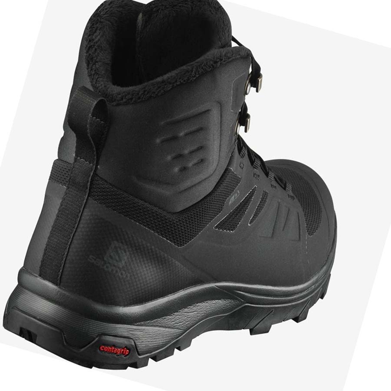 Zimne Cizmy Salomon OUTBLAST THINSULATE™ CLIMASALOMON™ WATERPROOF Panske Čierne | ZUNBLXR-84