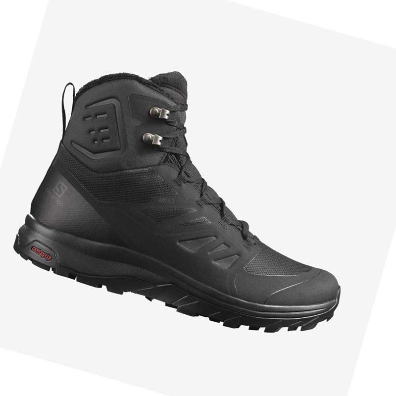 Zimne Cizmy Salomon OUTBLAST THINSULATE™ CLIMASALOMON™ WATERPROOF Panske Čierne | ZUNBLXR-84