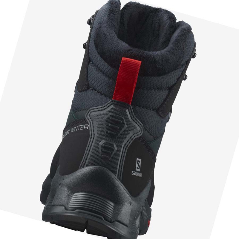 Zimne Cizmy Salomon QUEST WINTER THINSULATE™ CLIMASALOMON™ WATERPROOF Panske Čierne | HBDNLZO-84