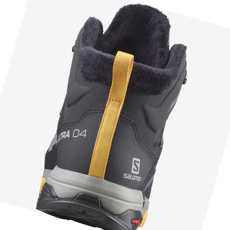 Zimne Cizmy Salomon X ULTRA 4 MID WINTER THINSULATE™ CLIMASALOMON™ Panske Čierne Siva | AGKUFLV-21