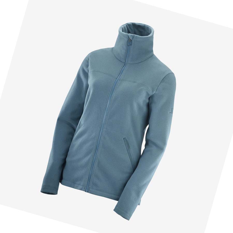 Mikiny S Kapucňou Salomon ESSENTIAL COSY FLEECE Damske Modre | FERALKU-25