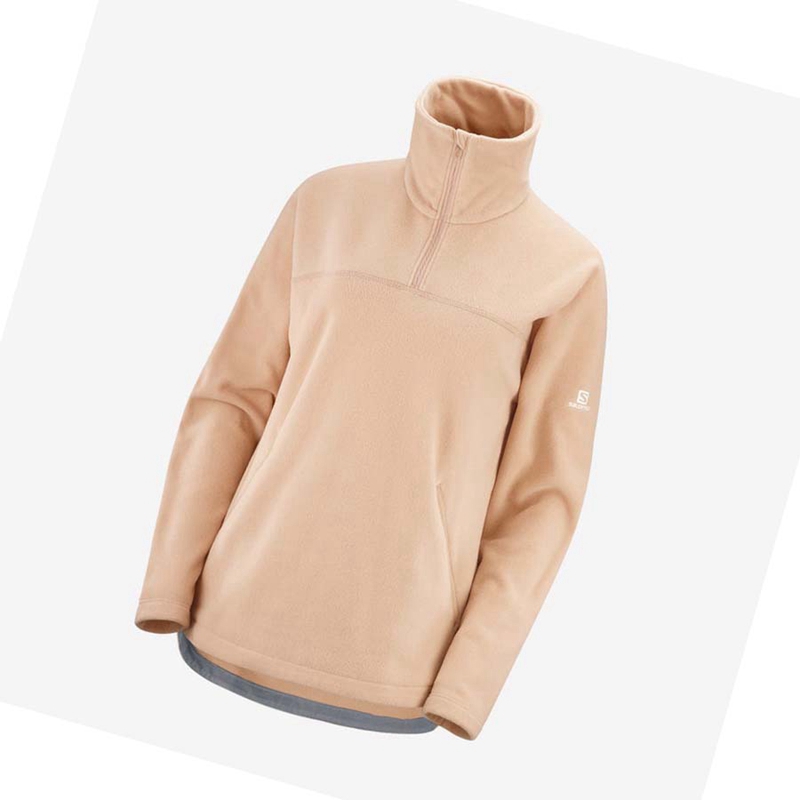 Mikiny S Kapucňou Salomon ESSENTIAL COSY FLEECE Damske Ruzove | LAJUVTE-83