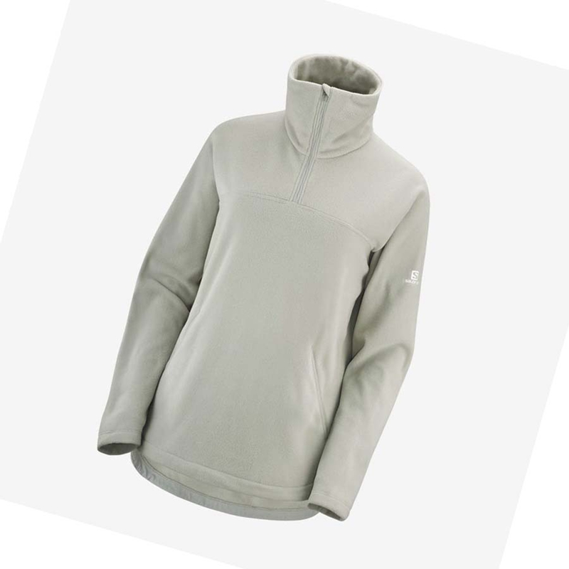 Mikiny S Kapucňou Salomon ESSENTIAL COSY FLEECE Damske Biele | LKBGIOP-34