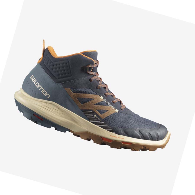 Turisticke Topanky Salomon OUTPULSE MID GORE-TEX Panske Siva | XBZWFQM-17