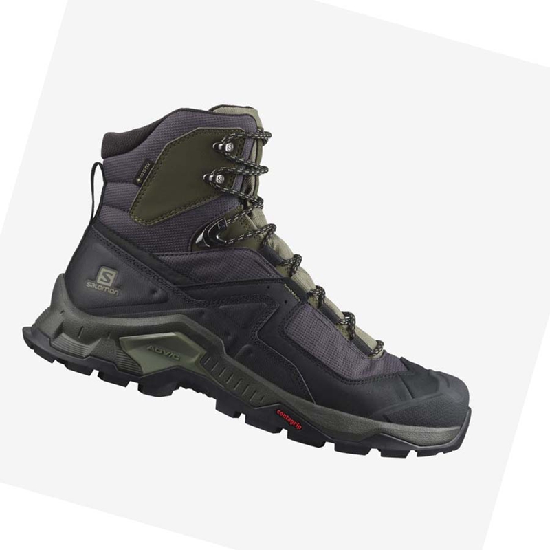 Turisticke Topanky Salomon QUEST ELEMENT GORE-TEX Panske Čierne Olivovo Zelená | PDLJEAC-71