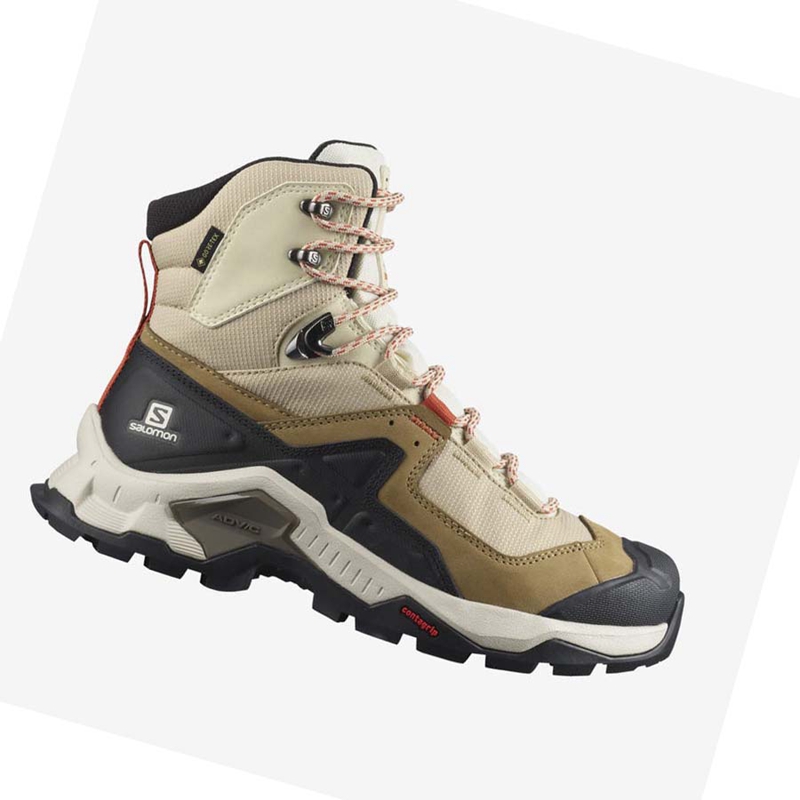 Turisticke Topanky Salomon WoQUEST ELEMENT GORE-TEX Damske Hnede | VIHJSYC-20