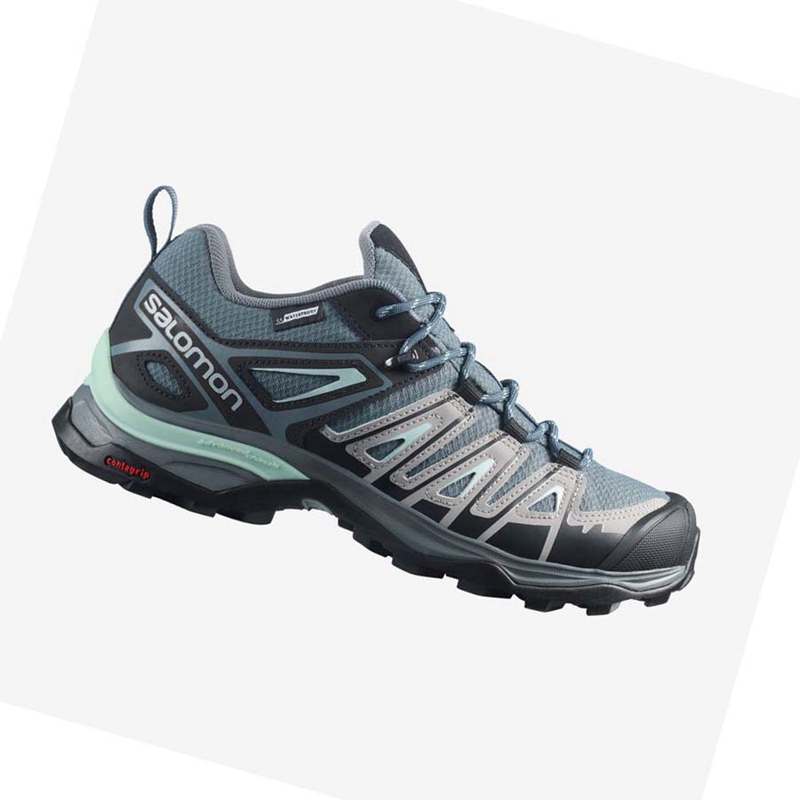 Turisticke Topanky Salomon WoX ULTRA PIONEER CLIMASALOMON™ WATERPROOF Damske Zelene | BUIOVJM-60