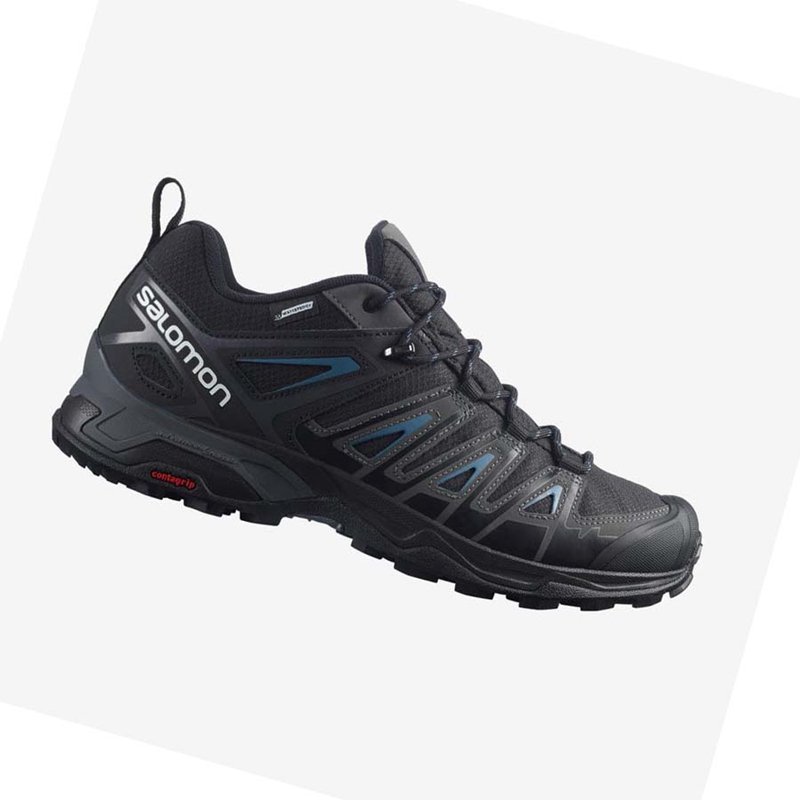 Turisticke Topanky Salomon X ULTRA PIONEER CLIMASALOMON™ WATERPROOF Panske Čierne | WRYUDGE-98